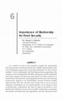 Research paper thumbnail of Importance of Biodiversity for Food Security