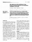 Research paper thumbnail of The expression of the bstVIM gene from Bacillus stearothermophilus V is restricted to vegetative cell growth