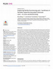 Research paper thumbnail of Exploring family functioning and ‐ hardiness in families’ experiencing adult intensive care – A cross-sectional study