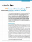 Research paper thumbnail of Social and moral psychology of COVID-19 across 69 countries