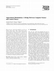 Research paper thumbnail of Approximate Bisimulation: A Bridge Between Computer Science and Control Theory