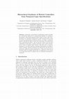 Research paper thumbnail of Hierarchical Synthesis of Hybrid Controllers from Temporal Logic Specifications