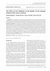 Research paper thumbnail of The Effect of ACE Inhibitor on the Quality of Life amongst Patients with Cancer Cachexia