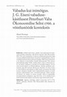 Research paper thumbnail of Vabadus kui inimõigus. J. G. Eiseni vabadusekäsitlusest Peterburi Vaba Ökonoomilise Seltsi 1766. a võistlustööde kontekstis/ Freedom as a Human Right: J. G. Eisen’s Conception of Freedom in the Context of the 1766 Competition Essays of the Free Economic Society of Saint Petersburg