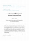 Research paper thumbnail of Leadership and Management in Public Administration