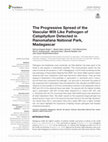 Research paper thumbnail of The Progressive Spread of the Vascular Wilt Like Pathogen of Calophyllum Detected in Ranomafana National Park, Madagascar