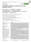 Research paper thumbnail of Estimating the population size of lemurs based on their mutualistic food trees