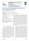 Research paper thumbnail of WSIC Criterion for Decomposition Level Selection of Orthogonal Wavelet Transform