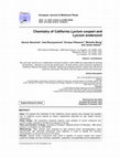 Research paper thumbnail of Chemistry of California Lycium cooperi and Lycium andersonii