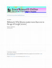 Research paper thumbnail of Bibliotech: Why libraries matter more than ever in the age of Google