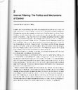 Research paper thumbnail of Internet Filtering: The Politics and Mechanisms of Control