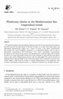 Research paper thumbnail of Planktonic ciliates in the Mediterranean Sea: longitudinal trends