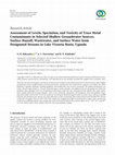 Research paper thumbnail of Assessment of Levels, Speciation, and Toxicity of Trace Metal Contaminants in Selected Shallow Groundwater Sources, Surface Runoff, Wastewater, and Surface Water from Designated Streams in Lake Victoria Basin, Uganda