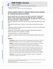 Research paper thumbnail of Unique mutation patterns in anaplastic thyroid cancer identified by comprehensive genomic profiling