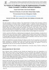 Research paper thumbnail of An Analysis of Challenges Facing the Implementation of Namibia Senior Secondary Certificate Advanced Subsidiary