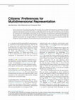 Research paper thumbnail of Citizens Preferences for Multidimensional Representation (co-authored with Jack Blumenau and Christopher Wratil) (Forthcoming, Perspectives on Politics)