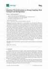 Research paper thumbnail of Quantum Thermodynamics in Strong Coupling: Heat Transport and Refrigeration