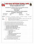 Research paper thumbnail of DEPARTMENT OF COMPUTR SCIENCE AND ENGINEERING (SB-AIML