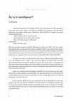 Research paper thumbnail of AI, is it intelligent?!