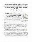 Research paper thumbnail of FROM THE STERA ARCHIVES (17): Letter from Rev. Kim Dreisbach to Fr. Peter Rinaldi re: Pre Shroud-Sample-Taking -Dated November 29, 1987