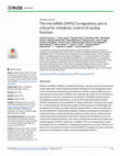 Research paper thumbnail of The microRNA-29/PGC1α regulatory axis is critical for metabolic control of cardiac function