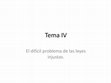 Research paper thumbnail of Tema IV Justicia