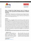 Research paper thumbnail of Effect of Eight-Week High Intensity Interval Training on Omentin-1 Gene Expression and Insulin-Resistance in Diabetic Male Rats