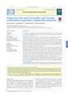 Research paper thumbnail of Comparison of the effects of sertraline and L-carnitine on intradialytic hypotension; a double blind clinical trial