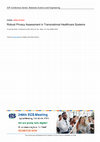 Research paper thumbnail of Robust Privacy Assessment in Transnational Healthcare Systems