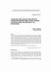 Research paper thumbnail of Tackling the illegal practice of under-reporting employees' wages: lessons form the republic of Macedonia