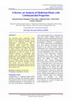 Research paper thumbnail of A Review on Analysis of Medicinal Plants with Leishmanicidal Properties