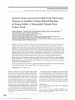 Research paper thumbnail of Genetic Factors Account for Half of the Phenotypic Variance in Liability to Sleep-Related Bruxism in Young Adults: A Nationwide Finnish Twin Cohort Study