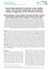 Research paper thumbnail of Harmonizing behavioral outcomes across studies, raters, and countries: application to the genetic analysis of aggression in the ACTION Consortium