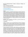 Research paper thumbnail of Title: The Fundamental Rights of Freedom of Expression: Challenges and Implications Author: Dr. Malik Imtiaz Ahmad FRSC Affiliation: Senior Member IEEE, and Fellowship Royal Society of London