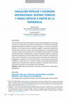 Research paper thumbnail of Extensión universitaria y educación popular. Rastros teóricos y nodos críticos a partir de la experiencia.