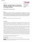 Research paper thumbnail of Additive manufacturing for minimizing vibration damages in the water-stop tray of washing machines