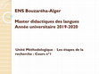 Research paper thumbnail of Méthodologie de la recherche M2 Didactique ENS Alger