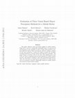 Research paper thumbnail of Evaluation of Three Vision Based Object Perception Methods for a Mobile Robot