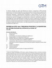 Research paper thumbnail of Informe sobre inmunidad pediátrica y la reapertura del sistema escolar en la época del COVID-19