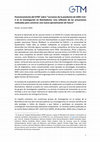 Research paper thumbnail of Posicionamiento del GTM sobre Lecciones de la pandemia de SARS-CoV-2 en la investigación en Biomedicina: Una reflexión de las actuaciones realizadas para construir una nueva aproximación de futuro