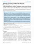 Research paper thumbnail of A Novel Immunological Assay for Hepcidin Quantification in Human Serum