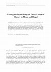 Research paper thumbnail of Letting the Dead Bury the Dead: Limits of History in Marx and Hegel