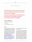 Research paper thumbnail of The educational relationship is the ideal means of educator-educatee interaction: A look from Pedagogy