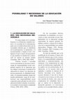 Research paper thumbnail of Posibilidad y necesidad de la educación en valores