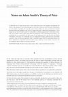 Research paper thumbnail of Notes on Adam Smith's Theory of Price