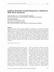 Research paper thumbnail of Auditory Brainstem Evoked Responses in Newborns With Down Syndrome