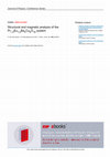 Research paper thumbnail of Structural and magnetic analysis of the Pr1.5Eu1.5Ba5Cu8O18system