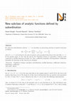 Research paper thumbnail of New subclass of analytic functions defined by subordination