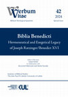 Research paper thumbnail of Biblia Benedicti. Hermeneutical and Exegetical Legacy of Joseph Ratzinger/Benedict XVI (Verbum Vitae 42, Special Issue, 2024)