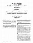 Research paper thumbnail of Effect of Water and Nutrient Stresses on Apple Rootstock Growth, Respiration, and Capacitance